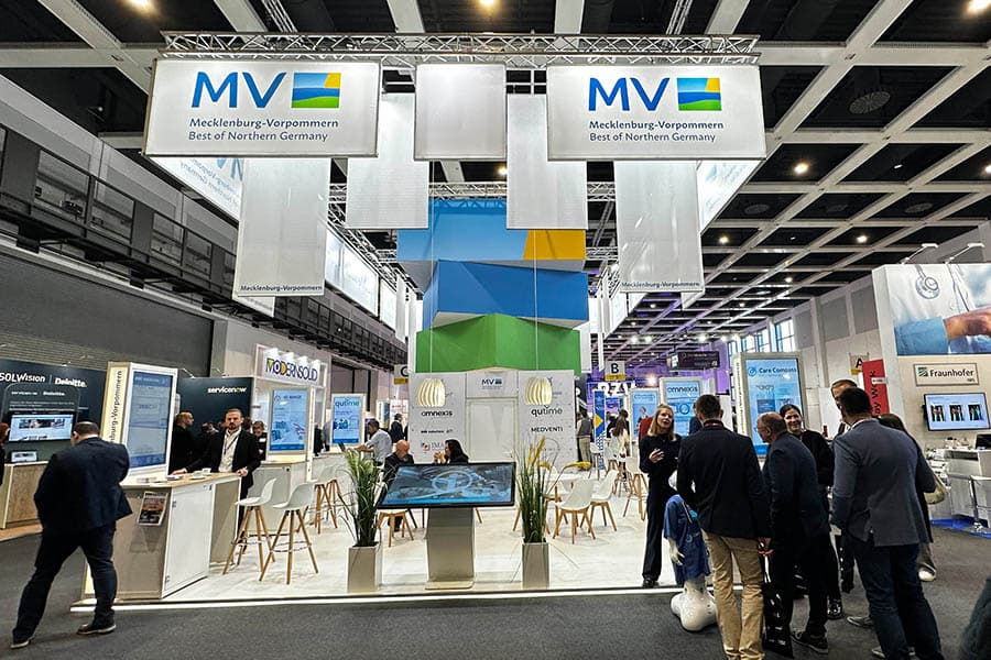 Der Firmengemeinschaftsstand Mecklenburg-Vorpommern auf der Messe DMEA in Berlin Der Firmengemeinschaftsstand Mecklenburg-Vorpommern auf der Messe DMEA in Berlin